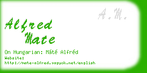 alfred mate business card