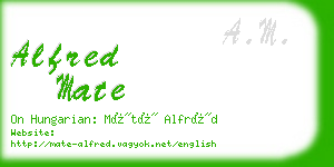 alfred mate business card